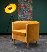 CLUBBY 2  leisure armchair mustard / natural DIOMMI V-PL-CLUBBY_2-FOT-MUSZTARDOWY