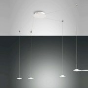 Φωτιστικό Οροφής Led  Susanna 3444-49-102 White Fabas Luce Μέταλλο,Γυαλί