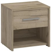 Σετ 2 Κομοδίνα Garona 2NO1F Grey Oak 42x33x42 εκ.