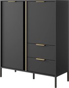 Μπουφές Larry 2D2S-Anthraki - 103.30Χ39.50Χ123.40cm