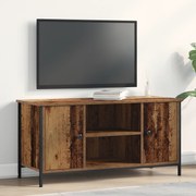 vidaXL Ντουλάπι τηλεόρασης από παλιό ξύλο 100x40x50 εκ Επεξεργασμένο ξύλο και Ατσάλι