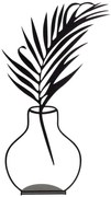 Διακοσμητικό Επιτραπέζιο Flowerpot 565TNL1165 20x39cm Black Aberto Design Metal