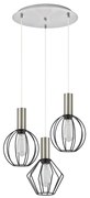 Φωτιστικό Οροφής Τρίφωτο Homelighting Adept Flex 77-8920 Nickel