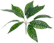 Τεχνητό Φυτό Ζέβρα - Μπουκέτο Διακοσμητικών Φυτών - Κλαδιών με Φύλλωμα Πράσινο Υ16cm Globostar-78221-Πράσινο 78221