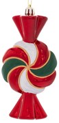 Χριστουγεννιάτικη Καραμέλα Κρεμαστή Πλαστική Τρίχρωμη 12εκ. iliadis 86508