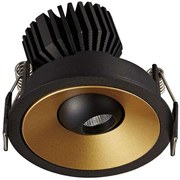 Σποτ Χωνευτό VK/04345/BGD/W Φ8,4x7cm Led 370Lm 7W 3000K Black-Gold VKLed Στρόγγυλο