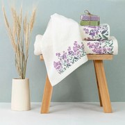 Πετσέτες Σετ 3ΤΜΧ Forget me Not - 70 x 140 / 50 x 90 / 30 x 50 cm - Εκρού - Borea