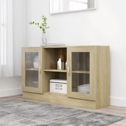 Βιτρίνα Χρώμα Sonoma Δρυς 120 x 30,5 x 70 εκ. από Επεξ. Ξύλο 802789