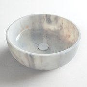 Fossil Thalo Marble DR33-300 Επιτραπέζιος Μαρμάρινος Νιπτήρας Carrara Nuovo Ø33 εκ.