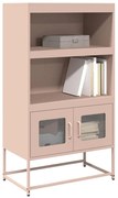 vidaXL Highboard Ροζ 68x39x123 cm Ατσάλι