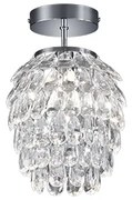 Φωτιστικό Οροφής Χρωμέ 20xH27cm Μονόφωτο 1xE14 Glittering Acrylic Stones Trio Lighting Petty R60451006