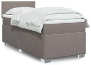 ΚΡΕΒΑΤΙ BOXSPRING ΜΕ ΣΤΡΩΜΑ TAUPE 100 X 200 ΕΚ. ΥΦΑΣΜΑΤΙΝΟ 3285803