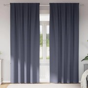 vidaXL Κουρτίνες με κουρτίνες 2 pcs Ανθρακί 260 x 140 εκ. Πολυεστέρας