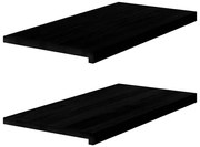 vidaXL Περβάζια παραθύρων 2 τεμ. Σκ. Καφέ 80x40x2 εκ. Μασίφ Ξύλο Δρυός