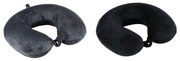 Μαξιλάρι Ταξιδιού Memory Foam Μαύρο/Γκρι Σε 2 Χρώματα