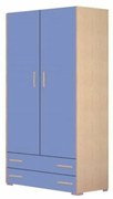 SARFURNITURE Παιδική ντουλάπα δίφυλλη σιέλ SAR-111968