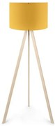 Φωτιστικό Δαπέδου Rosling Mdf- Ύφασμα Pvc Φυσικό 38x21x140εκ Megapap-GP029-0001,4-Κίτρινο GP029-0001,4