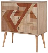 Συρταριέρα City Trio Flow 869VEL3464 80x40x89cm Multi