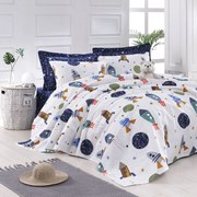 Κουβερλί Παιδικό Spacex 162ELR6179 Με Σεντόνι (Σετ 3τμχ) Dark Blue L'Εssentiel Maison Μονό 160x235cm 100% Βαμβάκι