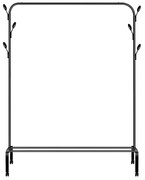 Τροχήλατη Κρεμάστρα Δαπέδου Μαύρο