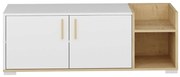 Παπουτσοθήκη Sunrise 475OLV1805 110x35x49,8cm Oak-White Μοριοσανίδα, Μελαμίνη