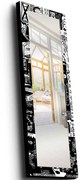 Καθρέπτης Τοίχου 755MER1167 40x120cm Black-White Wallity Ξύλο,Ύφασμα