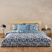 Σεντόνια Filena 01 (Σετ 4τμχ) Grey-Blue Kentia Υπέρδιπλο 240x270cm 100% Βαμβακοσατέν