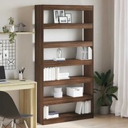 vidaXL Βιβλιοθήκη Καφέ 100 x 30 x 198 εκ. Επεξεργασμένο ξύλο