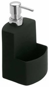 Δοχείο Υγρού Πιάτων + Θήκη Για Σφουγγάρι Wenko Festival Black 3620117100