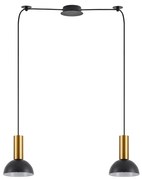 SE21-GM-4-BL2-MS3 ADEPT TUBE Gold Matt Pendant Black Metal Shade+