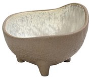 Μπωλ Σερβιρίσματος Με Πόδι Stoneware Μπεζ Spirit ESPIEL 13,5x13x8,8εκ. NIC710K1