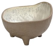Μπωλάκι Σερβιρίσματος Με Πόδι Stoneware Μπεζ Spirit ESPIEL 13,5x13x8,8εκ. NIC710K1