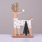 WOODEN DEER WITH TREE ΔΙΑΚΟΣΜΗΤΙΚΟ ΜΟΤΙΦ 20*4*12cm ACA X061966