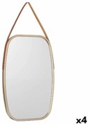 Τοίχο καθρέφτη 1271 Καφέ Champagne 43 x 65 x 3 cm Ορθογώνιο (4 Μονάδες)