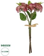 Artificial Garden HOT PINK SEDUM BOUQUET 21347 Τεχνητό Διακοσμητικό Μπουκέτο Ροζ Σέδο Y30cm Globostar-21347-Ροζ 21347