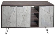 Artekko Artekko Clara Μπουφές MDF/Μεταλλικό Γκρι/Καφέ (145x40x82)cm M.K.20985.7 783-0124