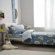 Σεντόνια Παιδικά Travel (Σετ 3τμχ) Blue Vesta Home Μονό 170x260cm 100% Βαμβάκι