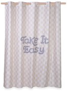 Κουρτίνα Μπάνιου Easy Beige Nef-Nef Homeware 180Πx200Υ Πολυέστερ