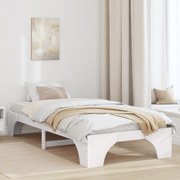 vidaXL Κρεβάτι Λευκό 90x200 cm από Μασίφ Ξύλο Πεύκου