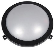 Απλίκα Φωτιστικό Τοίχου LED Φ210mm 12W 4000K IP54 Lumen 21-101211 Μαύρο