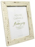Κορνίζα Πλεκτή 378959-6 15x20cm Beige Ankor Plastic