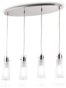 Φωτιστικό Οροφής-Ράγα Kuky 023038 73x46/135x33cm 4xE27 60W Clear Ideal Lux