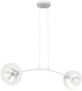 Κρεμαστό Φωτιστικό Οροφής 2xE27 89cm Euforia Emibig -1414/2-Λευκό 1414/2