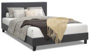 Κρεβάτι Flat  υφασμάτινο χρώμα ανθρακί 150x200εκ.