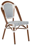 ΚΑΡΕΚΛΑ ΚΗΠΟΥ ARTELIBRE MUTARAZI ΛΕΥΚΟ/ΜΠΛΕ ΑΛΟΥΜΙΝΙΟ/RATTAN 50X57X85CM