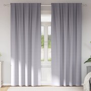 vidaXL Κουρτίνες 2 pcs Μεταλλικό Γκρι 225 x 140 εκ. Πολυεστέρας