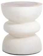 Σκαμπό Najib White Natural (40x40x45) Soulworks 0900009
