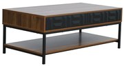 Τραπεζάκι Σαλονιού Zuma 04-1057 Με 2 Συρτάρια 111.5x60x44 Walnut-Black