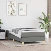 vidaXL Πλαίσιο Κρεβατιού Boxspring Σκούρο Γκρι 100x200 εκ. Υφασμάτινο