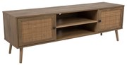 AMMOS TV STAND 2ΠΟΡΤΕΣ ΦΥΣΙΚΟ ΜΕ RATTAN 150x39xH49cm